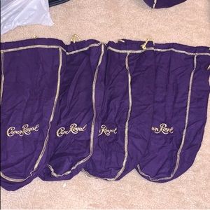 4 big crown royal bags